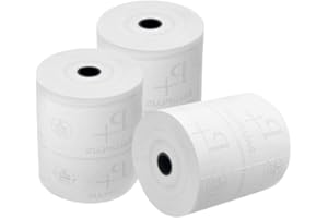 VIRSUS 50 Rotoli Carta Termica 80x80 per Registratori di Cassa e Terminali Scommesse Rotolo Omologato valenza fiscale Rotolini Termici anima 12mm -(M)
