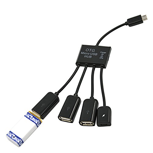 Vococal® 4 in 1 Multi-funktionale Micro USB Host OTG HUB Adapter Ladekabel mit Schalter für OTG Fähigen Smartphones Tablets - 4