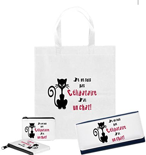 Fashion: Kit Plus Matching Purse + Tote Bag I'm Not Single I Have A Cat Design, Gift Idea
