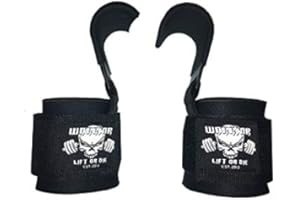 WARRIOR POWERLIFTING GEAR Crochet de tirage Musculation | Crochet Fitness | Crochet Poignet | Crochet Barre Musculation | Bodybuilding