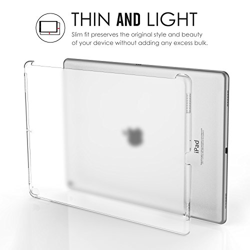 MoKo Hülle für Neu iPad Pro 12.9 2017 – Ultra Slim Translucent Hart Polycarbonate Schale Schutzhülle Case Cover für für Apple New iPad Pro 12.9 Zoll 2017 Tablet, Transparent (Auch für iPad Pro Offizielle Tastatur) - 4