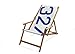 Produktbild 727 Sailbags Liegestuhl Deck Chair with Armrests Uni, White Sail, No 327 Blue 16863