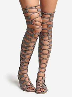 lace up thigh sandals