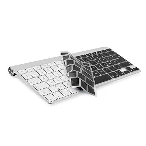 Incutex QWERTZ Silikon Tastaturschutz Tastenschutz Kratzschutz für MacBook (deutsche Tastenfolge) Schwarz - 3