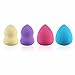 VENMO Pro Beauty Puff Latex Beauty Flawless Makeup Blender Gourd Shape Droplets Puff, 4PC Random color and Shape