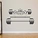Produktbild JXLK Hanteln Logo Crossfit Motivation Wandaufkleber für Garage Gym Kunst Decor Big Letter Vinyl Aufkleber Schmücken Poster Wandbilder 34x57 cm