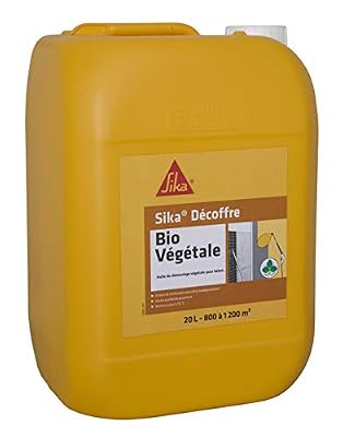 Sika 540814 Décoffre Bio Agent de démoulage différé végétal, Jaune, 20L