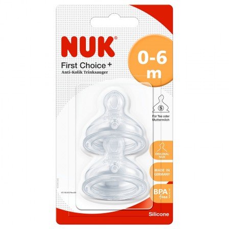 Multibuy 3x NUK® Orthodontic Silicone Teat Small Hole (Size 1) 0-6mths