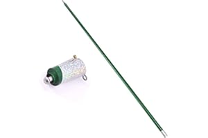 VIHEEVA [Oggetti di Scena magici Metal Apparing Cane Magic Prop Pocket Bo Staff Magic Bacchetta per maghi Professionisti Stage Close-up Magic Tricks (Verde,43"/110cm)