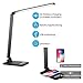 Produktbild imiGY 12W Dimmbare LED-Schreibtischlampe mit USB/Kabellose Qi-Ladelampe, Dimmbare Bürolampe, Touch-Control mit 6 Helligkeit 5 Farbmodi für iPhone 8/8Plus/X/Xs/Xs Max und Galaxy S8/S9
