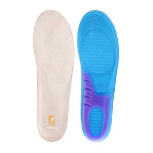 SESSOM&CO Gel Comfort Massaging Insoles with Orthotic Arch Support Shock Absorbing for Walking & Running,Insoles for Men & Women