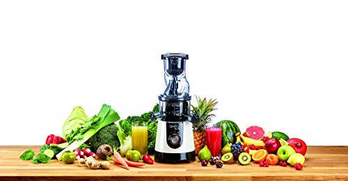 Siméo JEM400 Extracteur de Jus, 200 W, Blanc/Noir