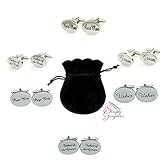 Silver Oval Mens Wedding Cufflinks