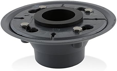 Aqva DBASE2-PVC+DSEAL-2 Luxe PVC Shower Drain Base with Rubber Gasket by Aqva