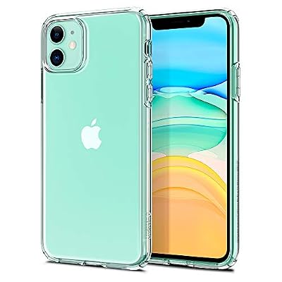 Spigen Coque iPhone 11 [Liquid Crystal] Ultra Mince, Légère, Ajustement Parfait, Protection aux 4 Coins - [Air Cushion] Coque Compatible avec iPhone 11 (2019) - Transparente