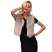 Produktbild Damen Kunstfell Weste, Sonnena Damen Ärmellos Weste Jacke Weste mit Fell, M khaki