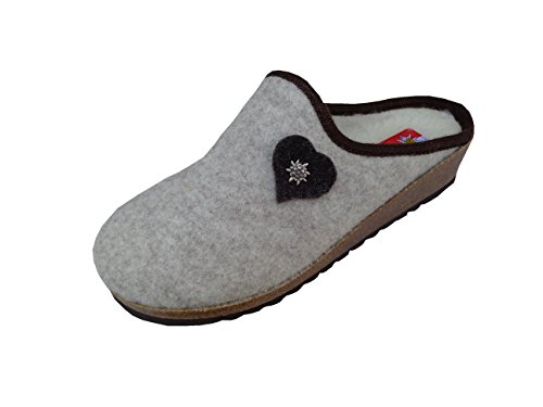 Preisvergleich Produktbild Tirol Damen Hausschuhe echtes Wolle Gardena Cream - 35
