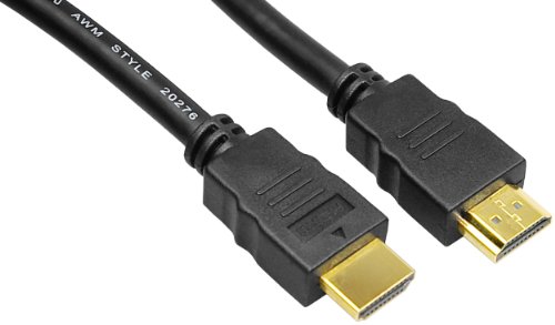 mumbi HDMI Kabel 3 Meter – 19pol. HDMI-Stecker 19pol, vergoldet, doppelte Abschirmung, 1080p, HDMI 1.4, High-Speed with Ethernet - 3