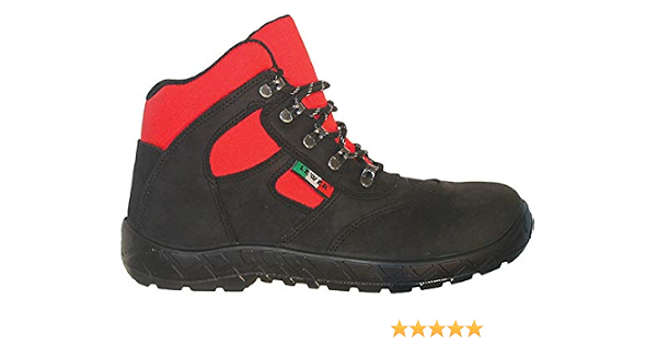 Lewer Scarpe Antinfortunistiche Alte Protezione S3 Croce Rossa CR1 S3  Taglia : 44 Colore : Nero : Amazon.it: Scarpe e borse