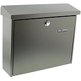 Burg-Wächter Amrum 3867 Ni Buzón de Acero Inoxidable con Cubierta, Gris