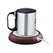 Price comparison product image Coffee Mug Warmer, USB Desktop Cup Warmer,Electric Beverage Heater Aluminum Plate with Dark Walnut Wood Trim for Office/Home Use