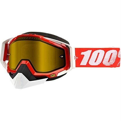 Preisvergleich Produktbild Unbekannt 100% SNOW Brille - RACECRAFT - rot / gelb