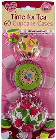Time for Tea Set of 60 Muffin Cupcake Cases Cup Mini Fairy Cake Bun Baking Case