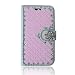 Produktbild Samgsung Galaxy S7 Edge Hülle, Lifetrut [Stand Funktion] [Bling Kristall] [Magnetverschluss] Für Samgsung Galaxy S7 Edge Premium Leder Schlank Geldbörse Handy Case Hülle mit Kredit/Visiten/ID Karten Halter & Geldhalter[Pink Diamant]