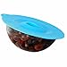 Produktbild Upxiang 3 Stücke Silikon Frische Schüssel Abdeckung, Mikrowelle Wrap Abdeckung, Frische Futternapf Deckel, Kühlschrank Küche Gemüse Frische Bowl Seal Abdeckung Wrap (Blau)