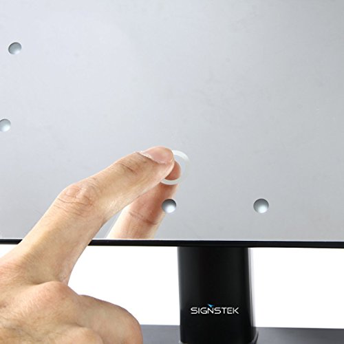 Signstek 16 LED batteriebetriebene Kosmetikspiegel 10 X Vergrößerungsfleck drehbar Schminkspiegel mit Beleuchtung für Make up, Schwarz - 8