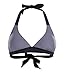 Produktbild Speeron Strand-Bikini: Bikini-Oberteil in Triangelform, schwarz-grau, Körbchen C (Bikini für Sommer)
