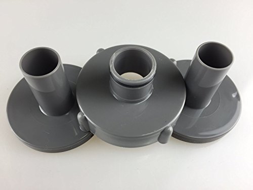 Anschlussteile für Pumpe, Filteranlage an Bestway Pools bis 366 cm, Adapter, Stutzen, Propfen, 3 teilig mit Saugadapter,