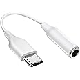 samsung Type C to 3.5 mm Audio Jack Connector, Headphones Jack Converter for Galaxy S24 , S23 , S24 ultra, S8 Plus, S9, S9 Plus, S10 Plus, S10 Lite, S20 Ultra, S21 FE, & Other Samsung Devices - White
