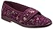 Produktbild GBS Damen Wilma Breite Slipper Klettband Hausschuhe Pantoffeln Schuhe Mokassins Blau EUR 43