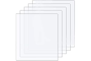 DRERIO 5 Piezas Láminas de Acrílico plexiglás Vidrio Transparente 25 x 20cm plástico cristalino Láminas de Acrílico de 2mm para Marcos de Fotos, exposición de proyectos, pintura, etc.