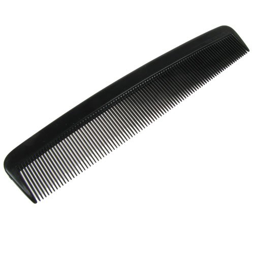 Duralon Single 6inch Plastic Pocket Hair Comb - Black