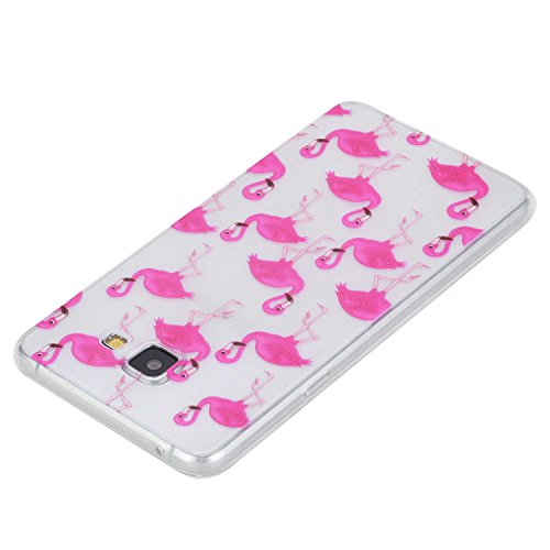Guran   TPU Tel  fono Cubierta para Samsung Galaxy A5  2016  A510F Smartphone Dise  o pintado Caparaz  n Blando de Silicona-flamencos
