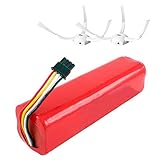 Voltaje de la batería: 14.4V SODIAL Recargable para Xiaomi Mijia Robot Batería + 2 Piezas Cepillo Lateral 14.4V 5600Mah Robot Piezas de Accesorios para Aspiradoras
