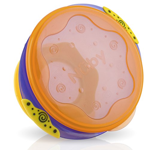 Nuby stapelbare Breischale mit Saugfuß und Deckel, 3 Stück, mehrfarbig - 3