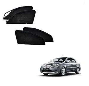 Kozdiko Zipper Magnetic Sun Shades Car Curtain for Toyota Etios