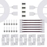 luces led puente genil APLICACIÓN: kit de conector de luz LED de 10 mm para tiras de LED con cambio de color 5050 RGB impermeables y no impermeables.
