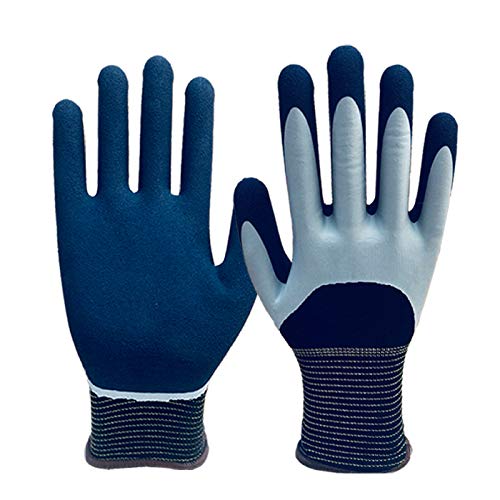 Preisvergleich Produktbild Gartenhandschuhe Wasserdicht Und Stichfest,Blue-M