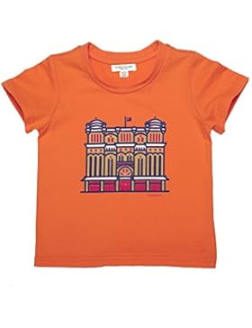 Oceankids T-shirt Maglietta di Cotone Biologico da Bambina con Stampa di Castello Collo Rontondo