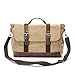 Produktbild Jxth Lässige Wasserdichte Gym Overnight Holdall Canvas Reisetasche mit Leder Laptoptasche Verrückte Business Travel Gepäcktasche Mode Satchel Machen Sie Gepäck für Männer und Frauen