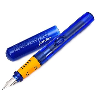 Pelikan Pelikano Junior Stylo plume d'apprentissage en plume acier inoxydable Bleu Droitiers