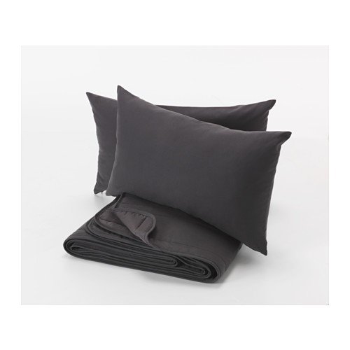 IKEA GULLREGN Bettläufer & 2 Kissenbezüge in grau; (65x260cm & 2 40x65cm) - 2