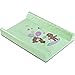 Baby Cot Padded Changing Mat with Hard Base and Measuring Scale - Green Teddy