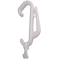 20 - White Speedy Streamline Track Gliders Hooks For All Types of Curtains