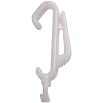 SSKHE 50 Stück Vorhanghaken Weiß - Kunststoff Gleiter Für Vorhangschienen