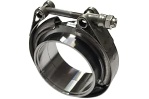 WELDRACINGPARTS Abrazadera de escape V-band de inoxidable con centrador. "Este producto no es de hierro cincado". (3,5"/89,5mm).